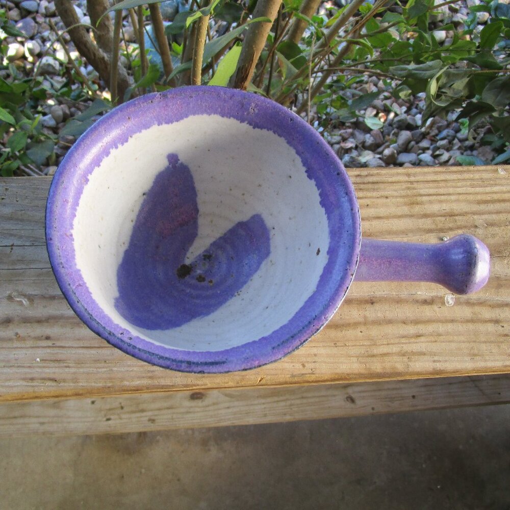 Vintage MCM Studio Pottery Stoneware Soup Bowl - Picture 2 of 15